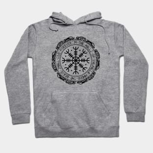 Aegishjalmur the "Helm of Awe" Viking Warrior Shield Art Hoodie